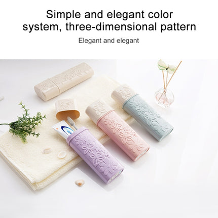 Portable Flower Carved Toothbrush Holder Outdoor Toothrush Cap Case Toothpaste Storage Box Wash Cup