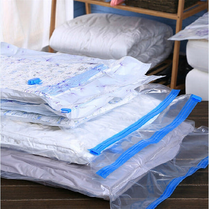 3 PCS Hot Vacuum Bag Storage Organizer Transparent Border Foldable Extra Large Seal Compressed Travel Saving Space Bags