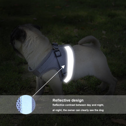 Adjustable Polyester Mesh Reflective Vest Lead Leash for Pet Dog, S, M, L, XL - DealBuddy