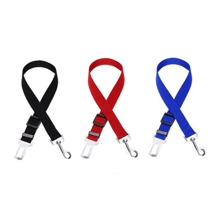 Nylon Harness Leash Clip Pet Dog Car Seat Belt Security Belt, Black, Blue, Red - DealBuddy