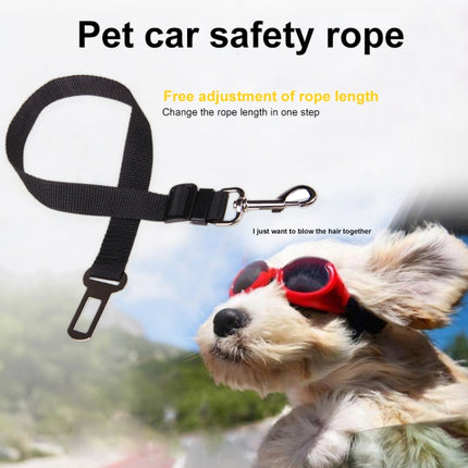 Nylon Harness Leash Clip Pet Dog Car Seat Belt Security Belt, Black, Blue, Red - DealBuddy