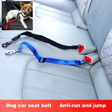 Nylon Harness Leash Clip Pet Dog Car Seat Belt Security Belt, Black, Blue, Red - DealBuddy