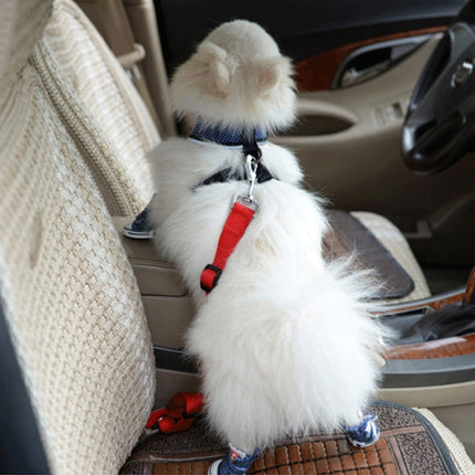 Nylon Harness Leash Clip Pet Dog Car Seat Belt Security Belt, Black, Blue, Red - DealBuddy