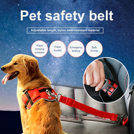 Nylon Harness Leash Clip Pet Dog Car Seat Belt Security Belt, Black, Blue, Red - DealBuddy