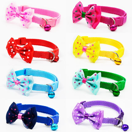 Adjustable Bow Knot Bell Collar Cat Dog Collars Pet Supplies - DealBuddy
