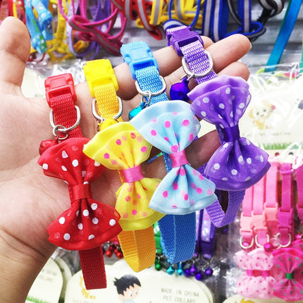 Adjustable Bow Knot Bell Collar Cat Dog Collars Pet Supplies - DealBuddy