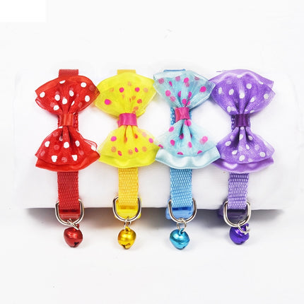Adjustable Bow Knot Bell Collar Cat Dog Collars Pet Supplies - DealBuddy