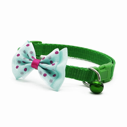 Adjustable Bow Knot Bell Collar Cat Dog Collars Pet Supplies - DealBuddy