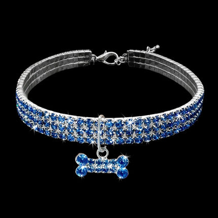 Bling Rhinestone Dog Collar Crystal Puppy Chihuahua Pet Dog Collars Leash For Small Dogs Mascotas Accessories, L, M, S - DealBuddy