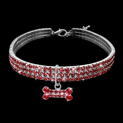 Bling Rhinestone Dog Collar Crystal Puppy Chihuahua Pet Dog Collars Leash For Small Dogs Mascotas Accessories, L, M, S - DealBuddy