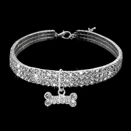 Bling Rhinestone Dog Collar Crystal Puppy Chihuahua Pet Dog Collars Leash For Small Dogs Mascotas Accessories, L, M, S - DealBuddy