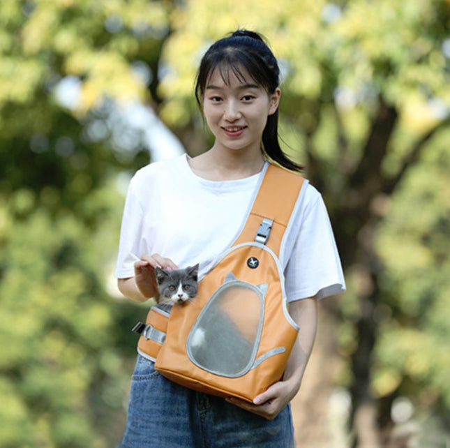 TAILUP Pets Carry Out Shoulder Bag Convenient Foldable Leather Chest Bag, S, M - DealBuddy