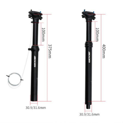 ZOOM Bicycle Wire-Controlled Hydraulic Lift Seat Tube Mountain Bike Seatpost, 30.9mm 400mm Internal Routing, 31.6mm 400mm Internal Routing - DealBuddy
