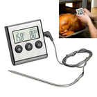 Digital Oven Thermometer Kitchen Food Cooking Meat BBQ Probe Thermometer Timer Water Milk Temperature Cooking Tools - DealBuddy