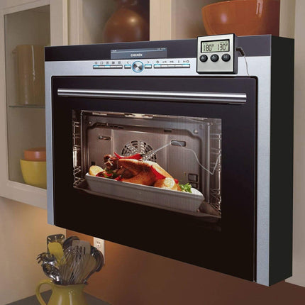 Digital Oven Thermometer Kitchen Food Cooking Meat BBQ Probe Thermometer Timer Water Milk Temperature Cooking Tools - DealBuddy