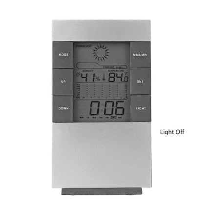 Household Digital LCD Display Hygrometer Thermometer Temperature Humidity Meter Clock Alarm - DealBuddy