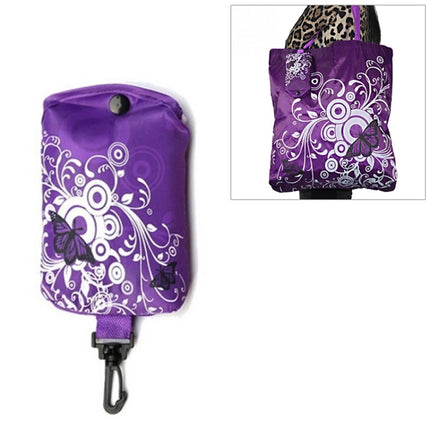 Foldable Shopping Bag Butterfly Flower Oxford Fabric Shoulder Bag Reusable Tote Bag