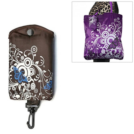 Foldable Shopping Bag Butterfly Flower Oxford Fabric Shoulder Bag Reusable Tote Bag