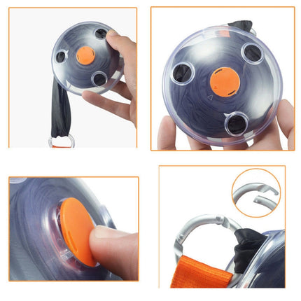 Portable Tote In Pouch Reusable Folding Carabiner Shopping Bag