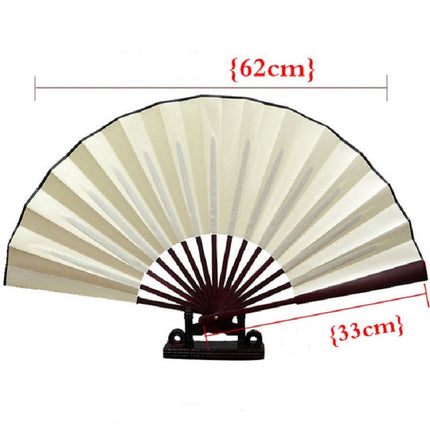 Pure Color Blank Silk Cloth Folding Fan Chinese Style Calligraphy Painting Fan, 8 inch, 10 inch