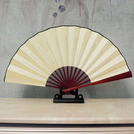 Pure Color Blank Silk Cloth Folding Fan Chinese Style Calligraphy Painting Fan, 8 inch, 10 inch