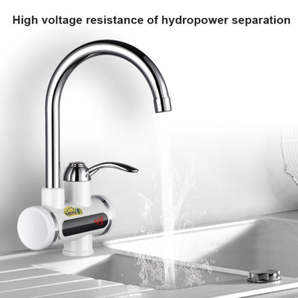 220V Kitchen Tankless Water Heater Instant Electric Faucet Electric Heater Tap with Temperature Display