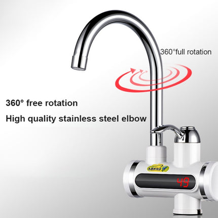 220V Kitchen Tankless Water Heater Instant Electric Faucet Electric Heater Tap with Temperature Display