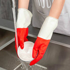 1 Pair Household Two-color Washing Gloves Housework Cleaning Laundry Dishwashing Latex Gloves