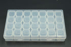 28 Slots Manicure Tool Storage Box Dustproof Independent Compartment Mini Drill Box Jewelry Box PP Pill Box