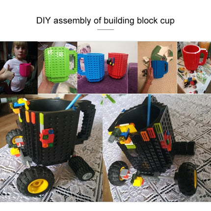 Building Blocks Design Creative Milk Mug Coffee Cup Build-on Brick Drinking Water Holder, 301-400ml - DealBuddy