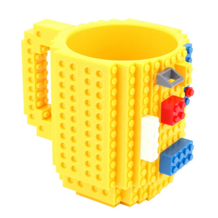 Building Blocks Design Creative Milk Mug Coffee Cup Build-on Brick Drinking Water Holder, 301-400ml - DealBuddy
