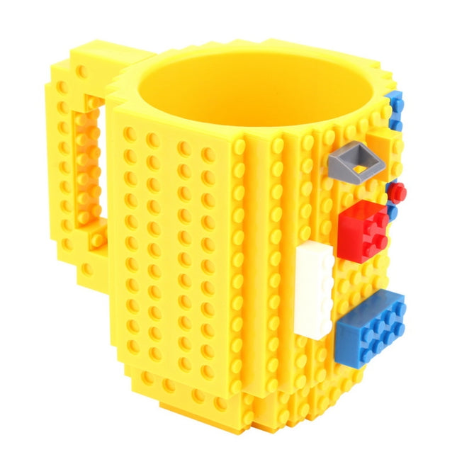 Building Blocks Design Creative Milk Mug Coffee Cup Build-on Brick Drinking Water Holder, 301-400ml - DealBuddy