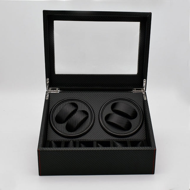 4+6 Automatic Rotation Leather Watch Winder Storage Display Case Box