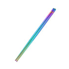 1 Pair Stainless Steel Tableware Colorful Reusable Metal Chopsticks Dishware, Length：23cm