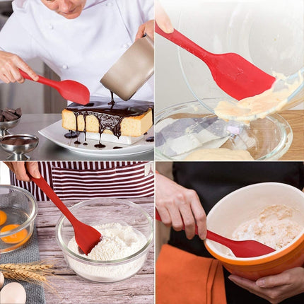 Kitchen Silicone Cream Cake Spatula Mixing Scraper Brush Butter Mixer Brushes Baking Tool Kitchenware, Red, Yellow, Green, Blue, Purple, Pink, Orange - DealBuddy