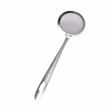 2 PCS Kitchen Stainless Steel Mesh Skimmer Vegetable Residue Oil Mesh Colander Strainer, Size: 19x7.3x6.2cm