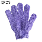 5 PCS Shower Bath Gloves Exfoliating Spa Massage Scrub Body Glove