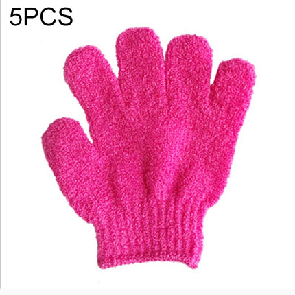 5 PCS Shower Bath Gloves Exfoliating Spa Massage Scrub Body Glove