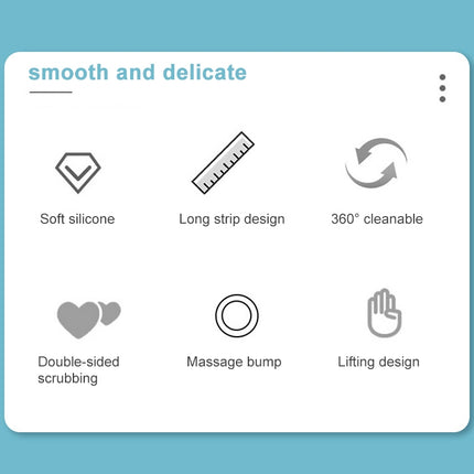 Silicone Massage Pull Strap Bath Brush Powerful Exfoliating Rubbing Bath Artifact