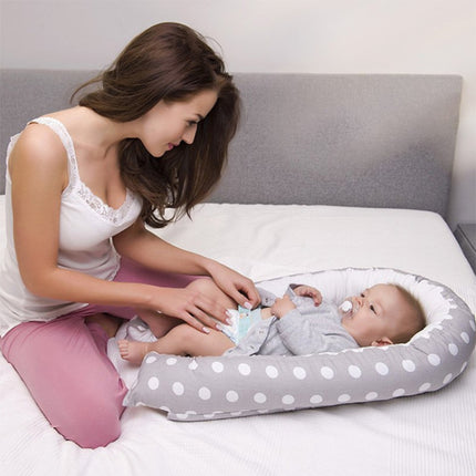 Baby Nest Bed Crib Portable Removable and Washable Crib Travel Bed Cotton Cradle for Children Infant Kids - DealBuddy
