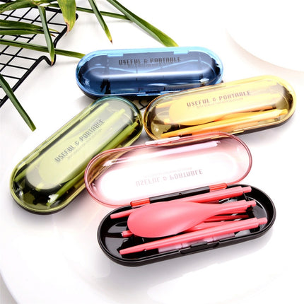 3pcs / Set Mini Outdoor Portable Travel Sets Candy Color Folding Dinner Set Student Kids Kitchen Tool - DealBuddy