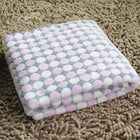 Soft Flannel Pet Blanket Dots Printed Breathable Bed Mat Warm Pet Sleeping Cushion Cover for Pet Dog Cat, S, M, L - DealBuddy