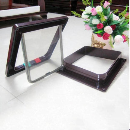 Pet Door 4 Ways Lockable Security Flap Door for Dog Cat Kitten Wall Mount Door Animal Small Pet Cat Dog Gate Door, S, M, L - DealBuddy