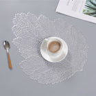 Leaf PVC Heat Resistant Placemat Drink Glass Coaster, Size: 37x47cm