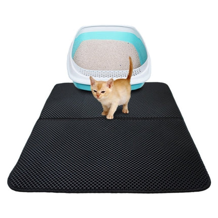 Waterproof Pet Cat Litter Mat EVA Double Layer Cat Litter Trapping Pets Mat Pad Bottom Non-slip Pet Litter Cat Mat, L, M, XS - DealBuddy