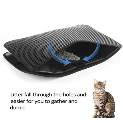 Waterproof Pet Cat Litter Mat EVA Double Layer Cat Litter Trapping Pets Mat Pad Bottom Non-slip Pet Litter Cat Mat, L, M, XS - DealBuddy