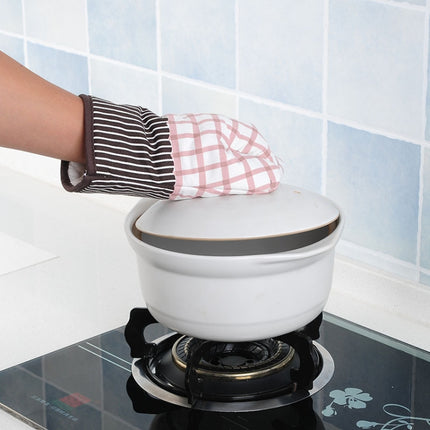 2 PCS Heat Insulation Gloves For Microwave Oven Thickened High Temperature Resistant Anti-scald Kitchen Baking Gloves
