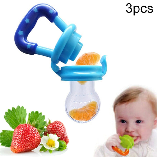 3 PCS Portable Baby Infant Food Nipple Feeder Silicone Pacifier Silicone Baby Soother, Random Color, Baby Soother, Size:L, Baby Soother, Size:M