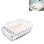 Cat Litter Box Semi-closed Square Feces Basin Pet Toilet, Small, Large, Large  Pink, Large  Gray - DealBuddy