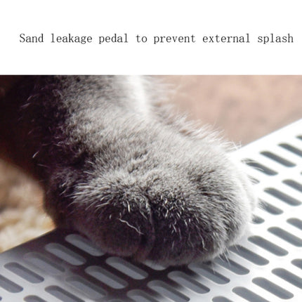 Cat Litter Box Semi-closed Square Feces Basin Pet Toilet, Small, Large, Large  Pink, Large  Gray - DealBuddy